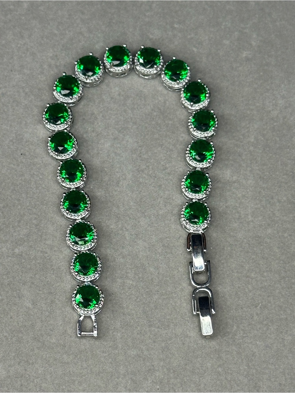 Emerald Green Crystal Tennis Bracelet - Women Jewelry